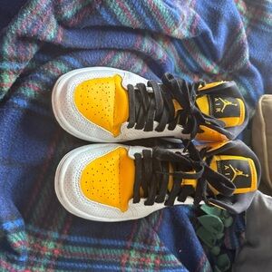 Air Jordan Yellow and Black Sneakers